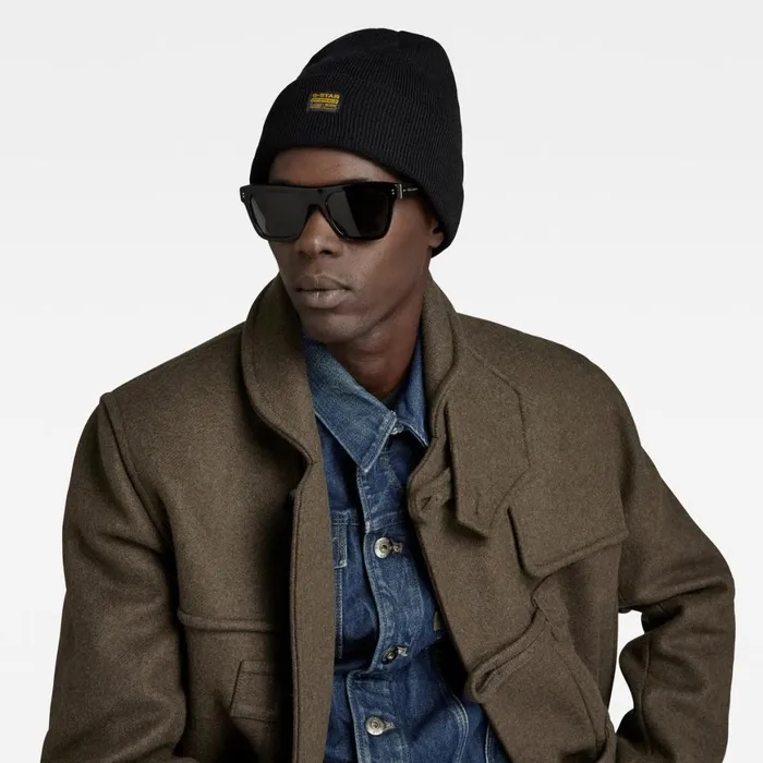 Accessories Men GStar RAW Effo Long Beanie Dark Black