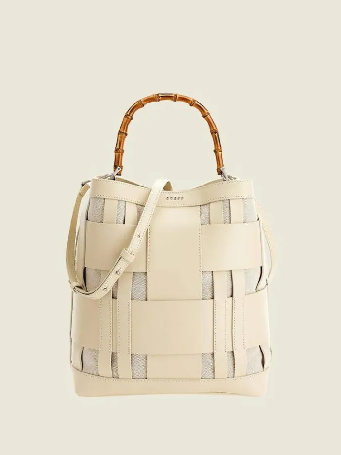Accessories Women Marciano Aida Woven Leather Hobo Bag Off