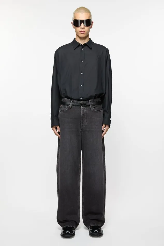 Acne Studios Baggy Fit Jeans 8211 1981M Black Man Jeans