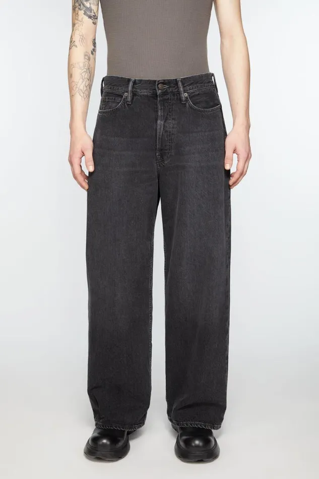 Acne Studios Baggy Fit Jeans 8211 1981M Black Man Jeans