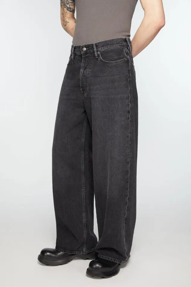 Acne Studios Baggy Fit Jeans 8211 1981M Black Man Jeans