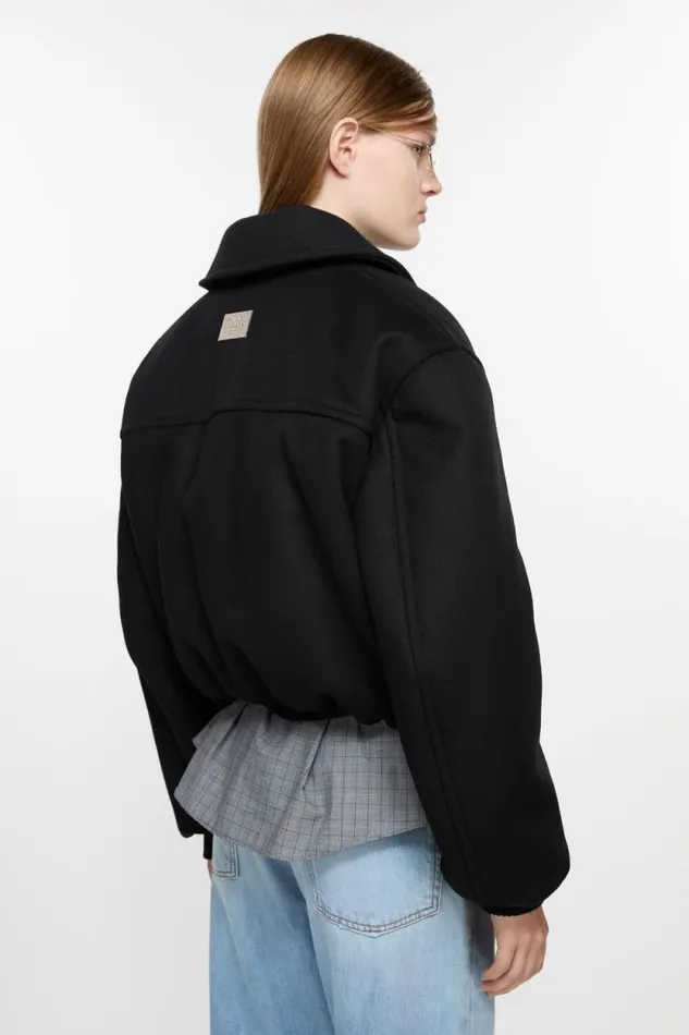 Acne Studios Bomber Jacket Black Woman Outerwear