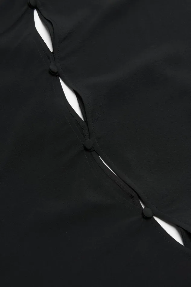 Acne Studios Button Through Blouse Black Woman Shirts and Blouses