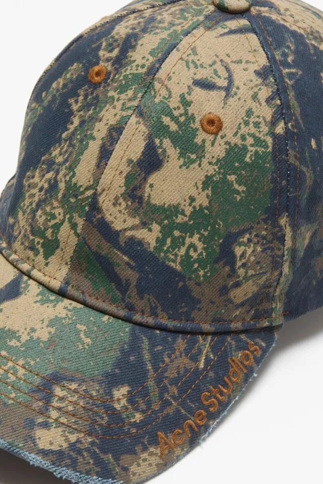 Acne Studios Cotton Ripstop Cap Brown Man Hats