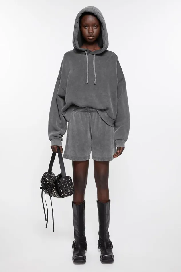 Acne Studios Cotton Shorts Faded Black Woman Shorts
