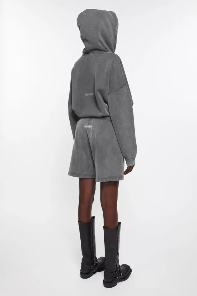 Acne Studios Cotton Shorts Faded Black Woman Shorts