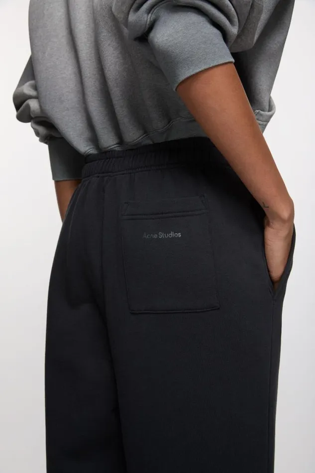 Acne Studios Cotton Sweatpants Black Woman Trousers