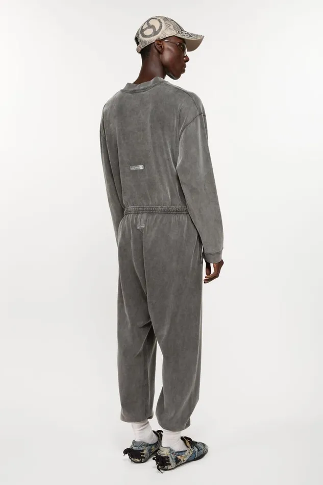 Acne Studios Cotton Sweatpants Faded Black Man Trousers