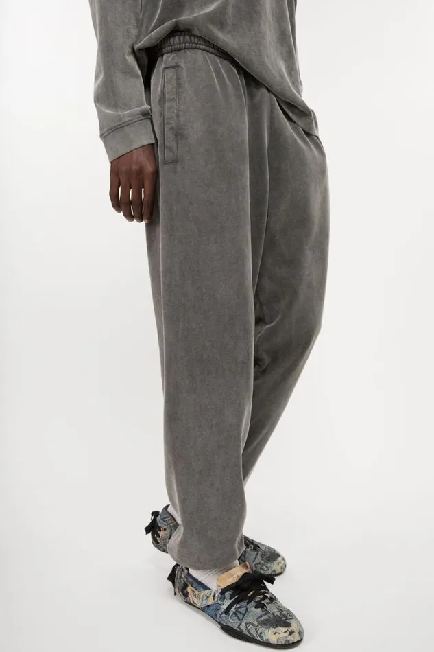 Acne Studios Cotton Sweatpants Faded Black Man Trousers