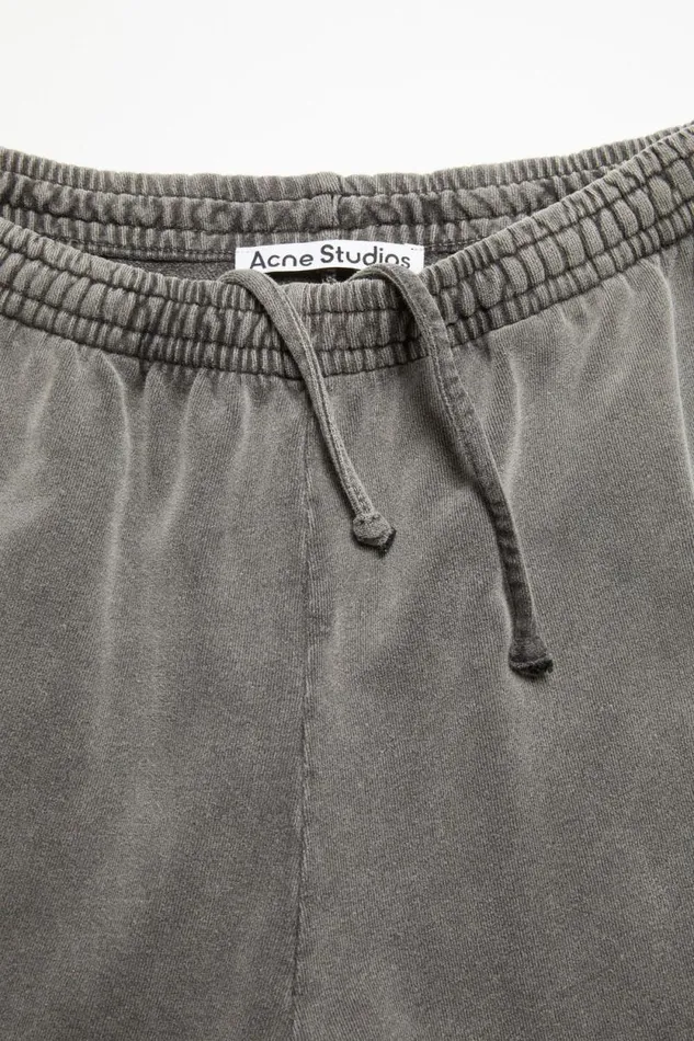 Acne Studios Cotton Sweatpants Faded Black Man Trousers
