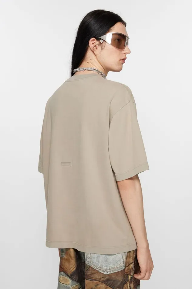 Acne Studios Crew Neck Tshirt 8211 Relaxed Fit Concrete Grey Man Tshirts
