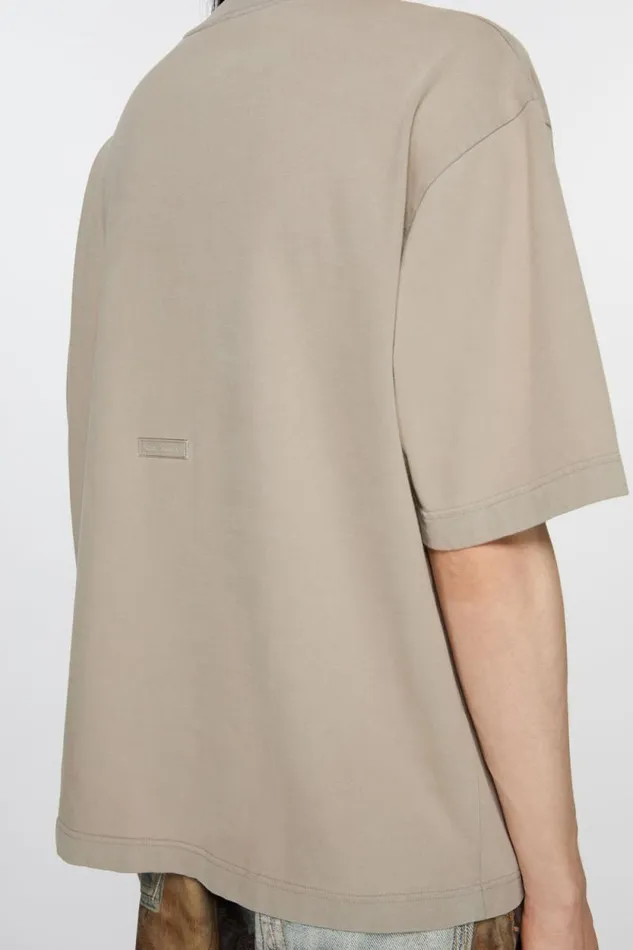Acne Studios Crew Neck Tshirt 8211 Relaxed Fit Concrete Grey Man Tshirts