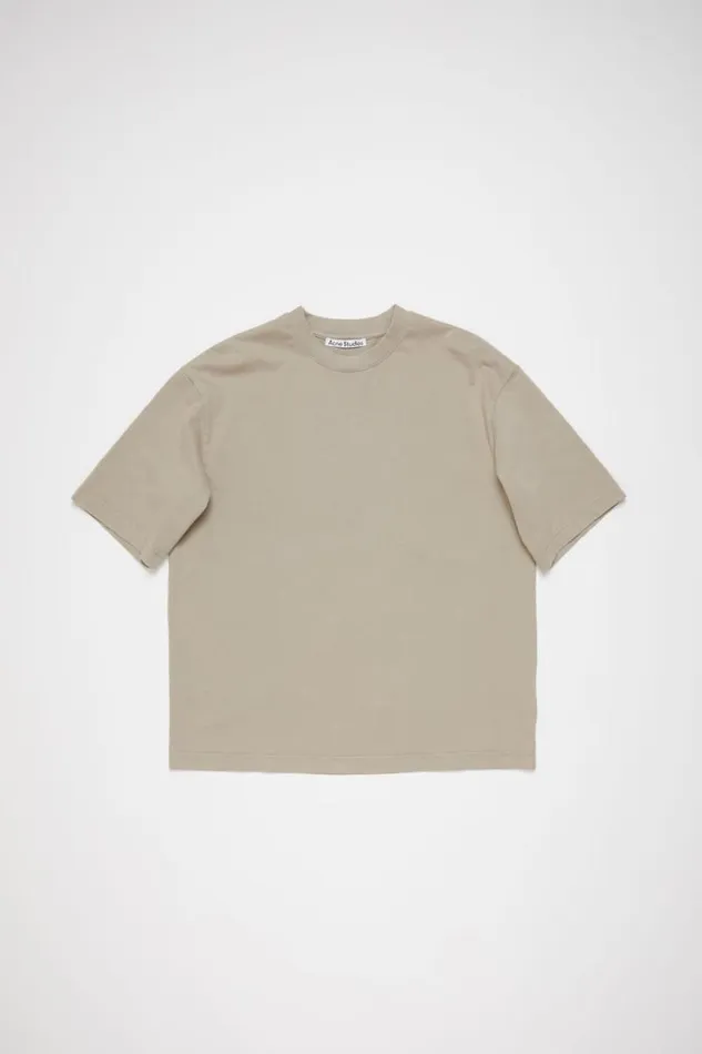 Acne Studios Crew Neck Tshirt 8211 Relaxed Fit Concrete Grey Man Tshirts