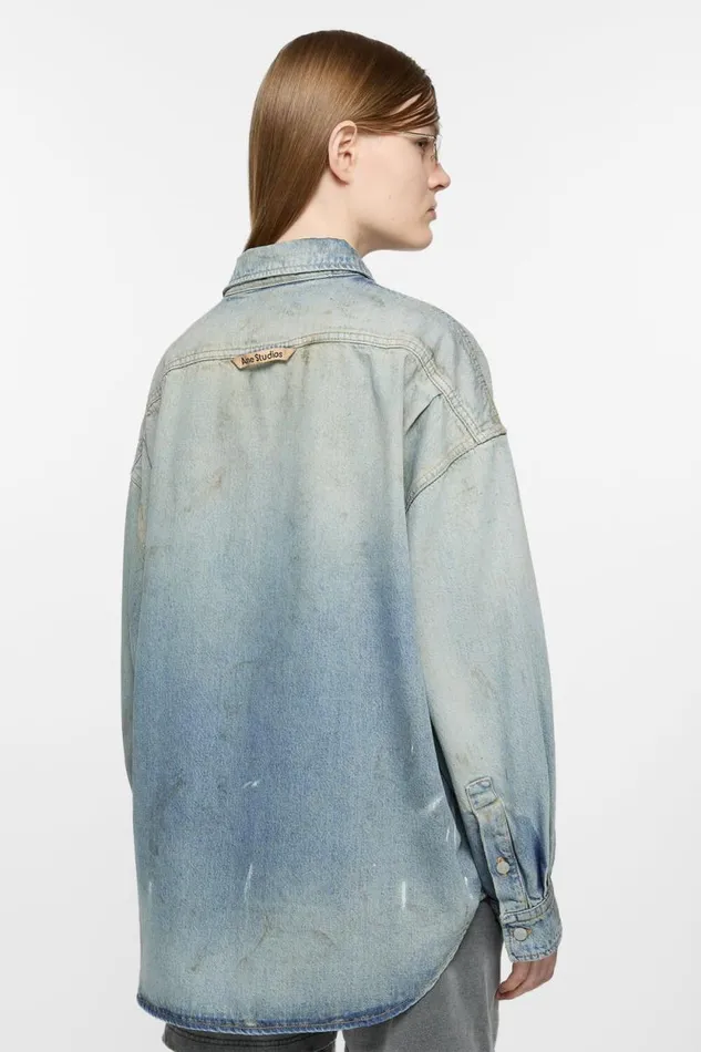 Acne Studios Denim Buttonup Shirt Light Blue Woman Shirts and Blouses