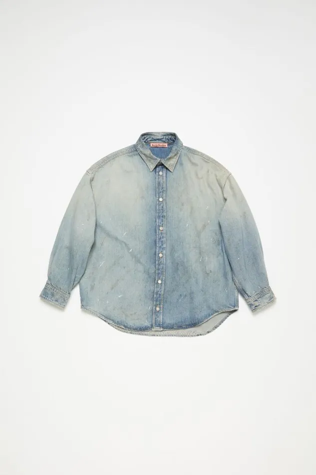 Acne Studios Denim Buttonup Shirt Light Blue Woman Shirts and Blouses