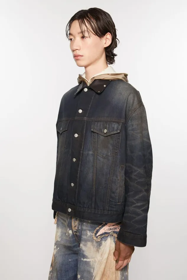 Acne Studios Denim Jacket 8211 Oversized Fit Dark Blue Man Outerwear