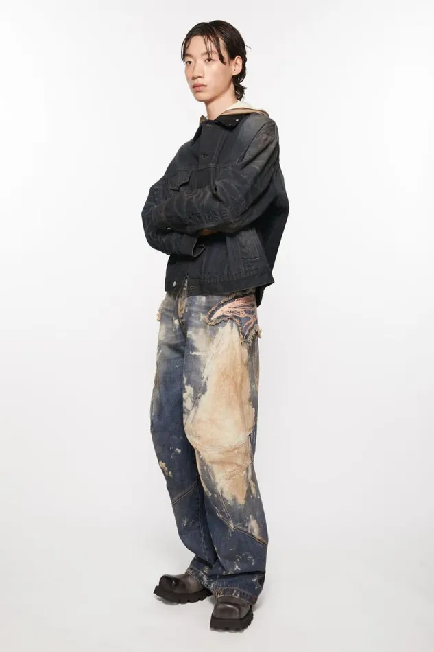 Acne Studios Denim Jacket 8211 Oversized Fit Dark Blue Man Outerwear