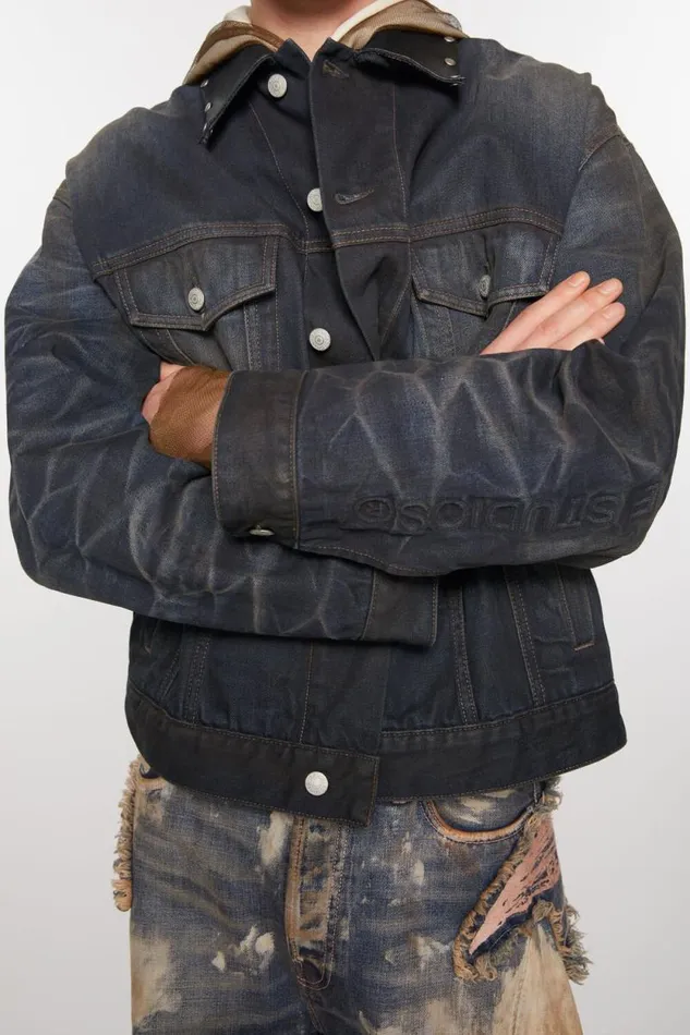 Acne Studios Denim Jacket 8211 Oversized Fit Dark Blue Man Outerwear