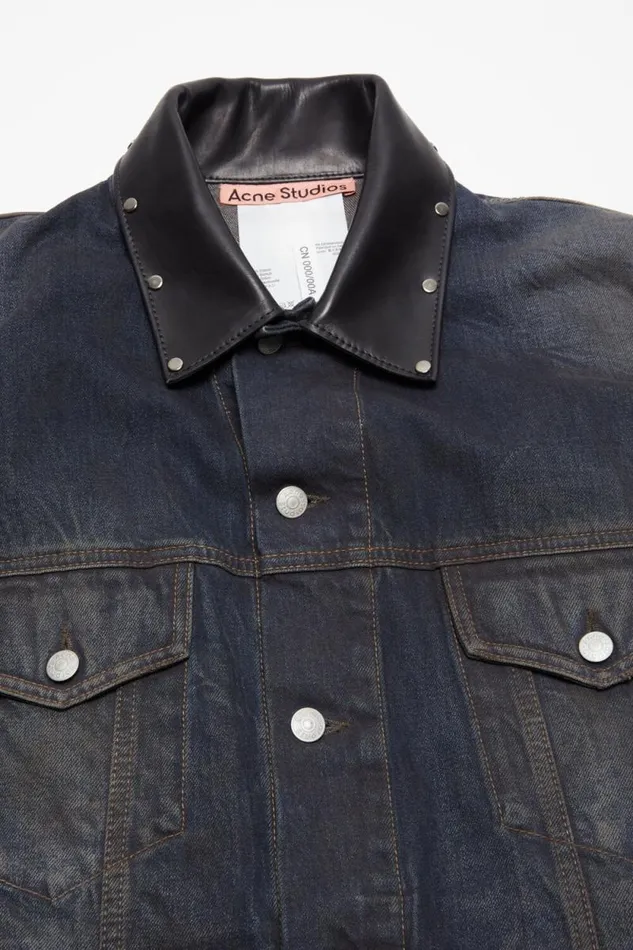 Acne Studios Denim Jacket 8211 Oversized Fit Dark Blue Man Outerwear