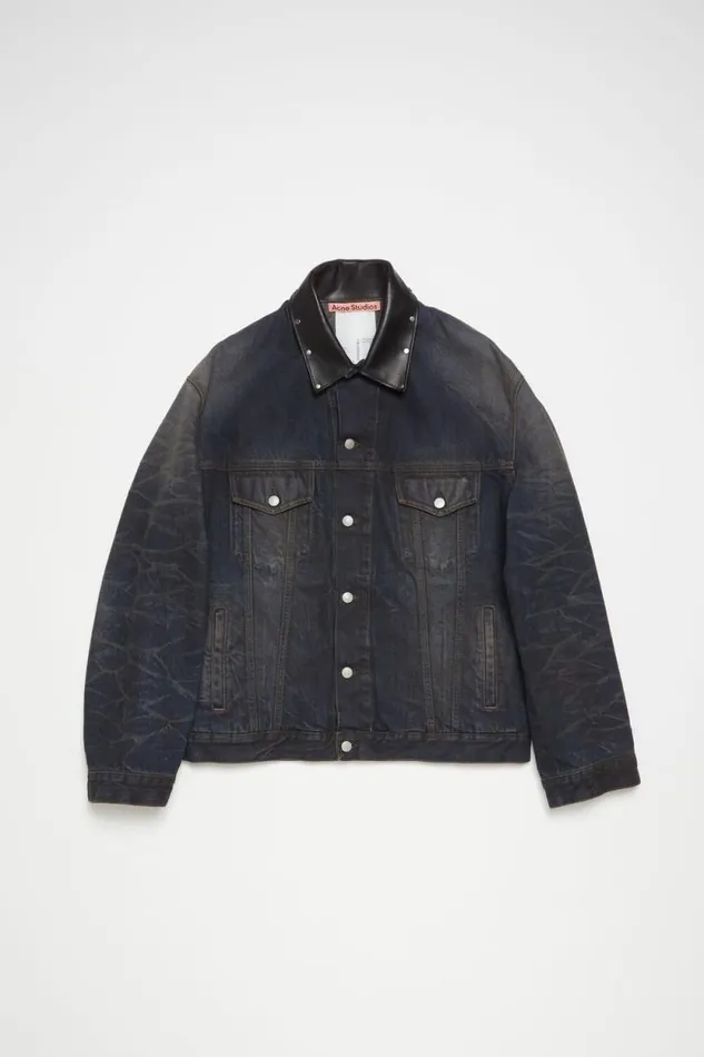Acne Studios Denim Jacket 8211 Oversized Fit Dark Blue Man Outerwear