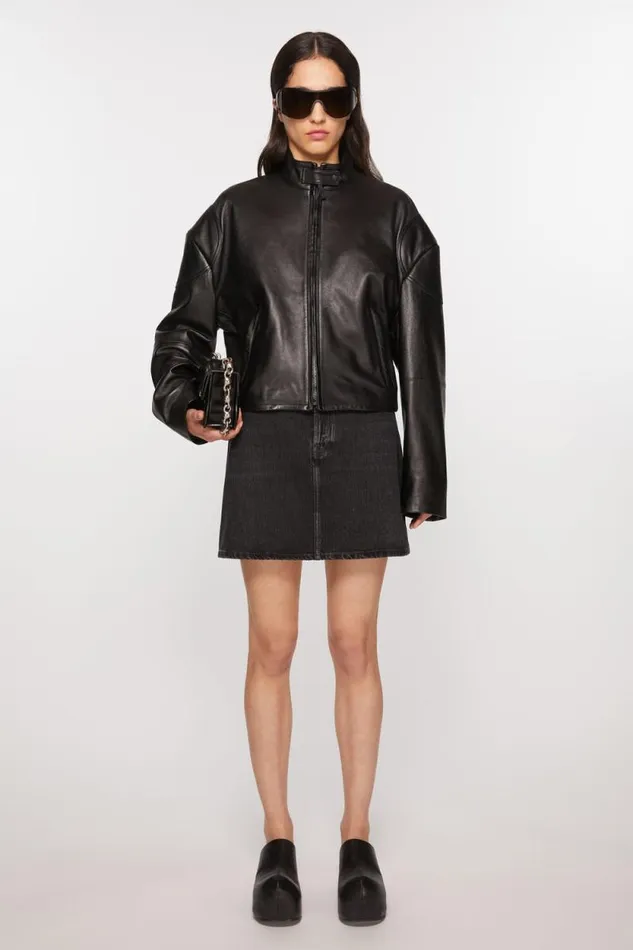 Acne Studios Denim Skirt Black Woman Skirts