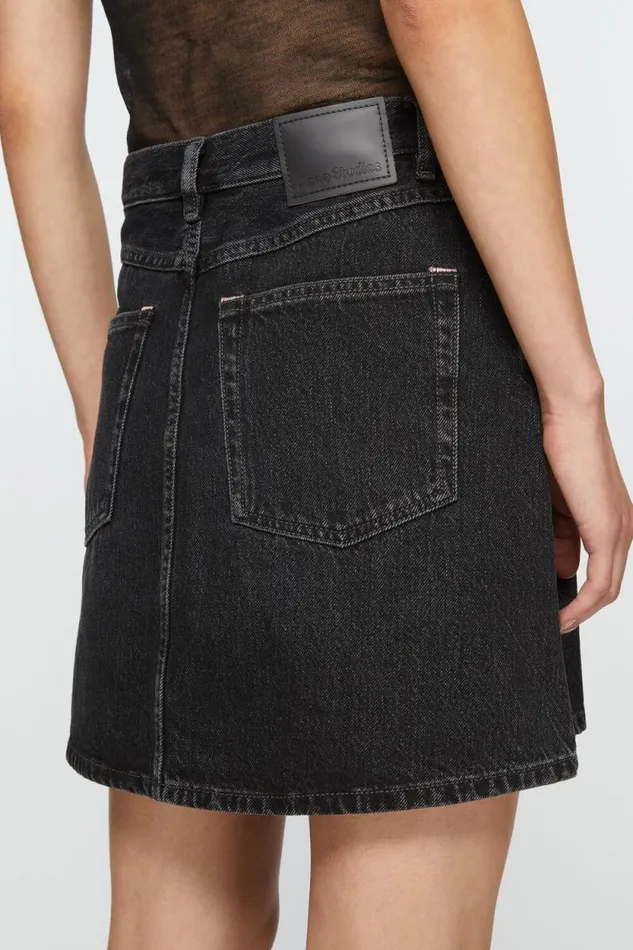 Acne Studios Denim Skirt Black Woman Skirts