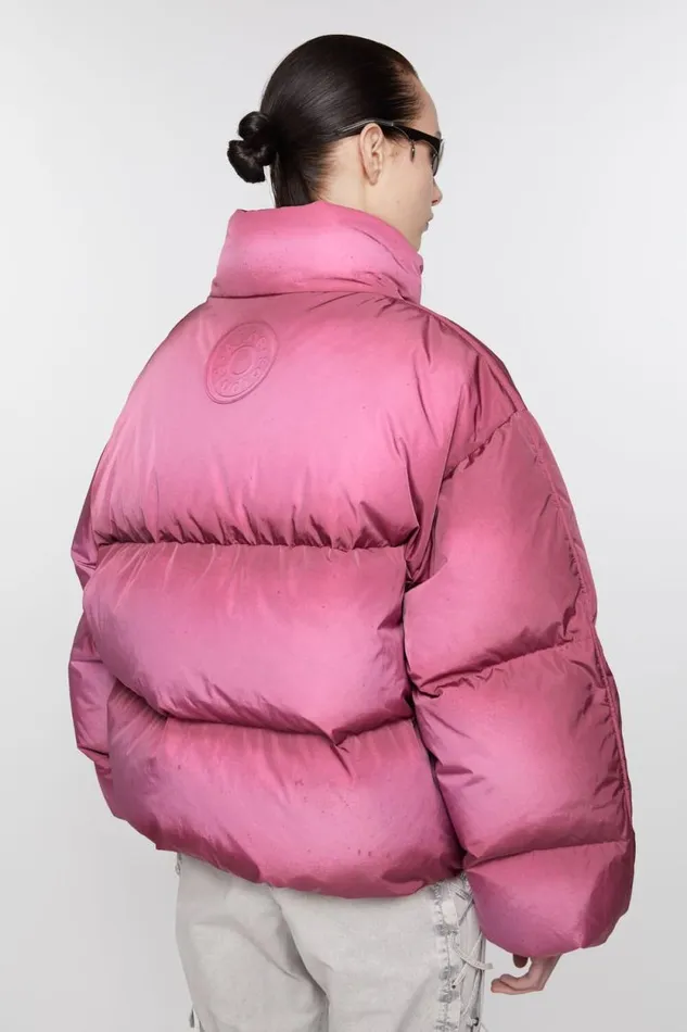 Acne Studios Down Puffer Jacket Tango Pink Woman Outerwear
