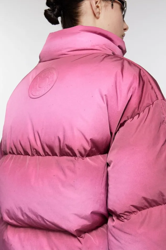 Acne Studios Down Puffer Jacket Tango Pink Woman Outerwear