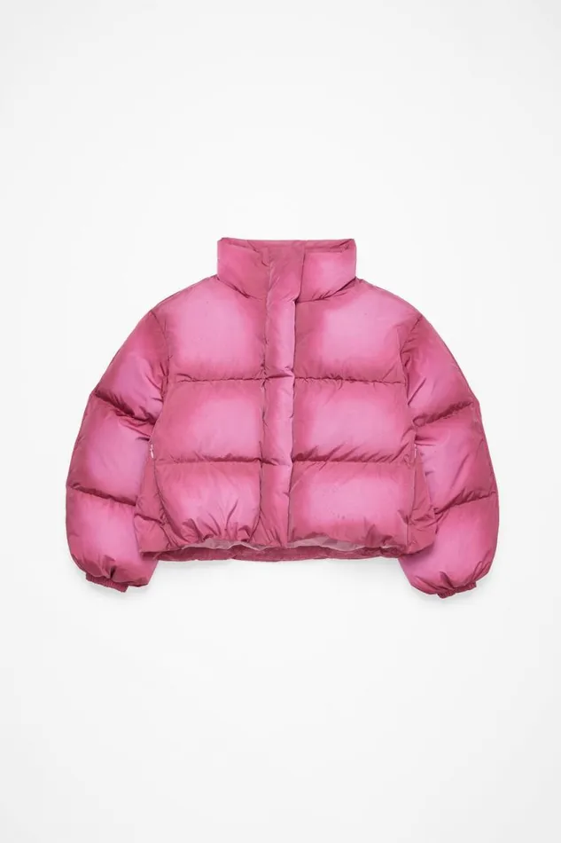 Acne Studios Down Puffer Jacket Tango Pink Woman Outerwear
