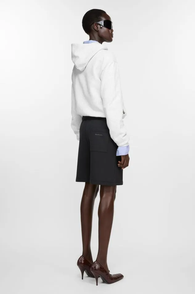 Acne Studios Fleece Shorts Black Woman Shorts