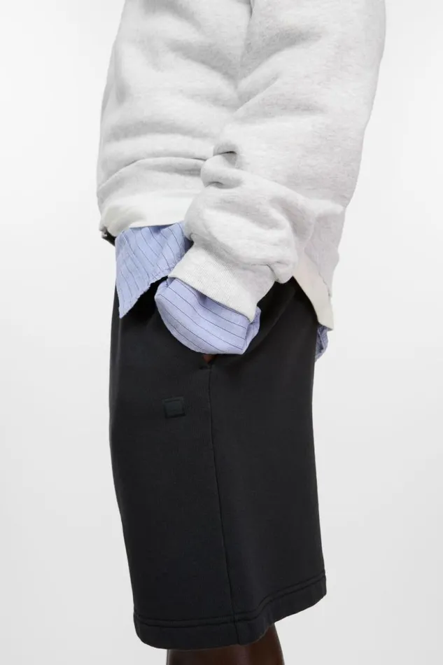 Acne Studios Fleece Shorts Black Woman Shorts