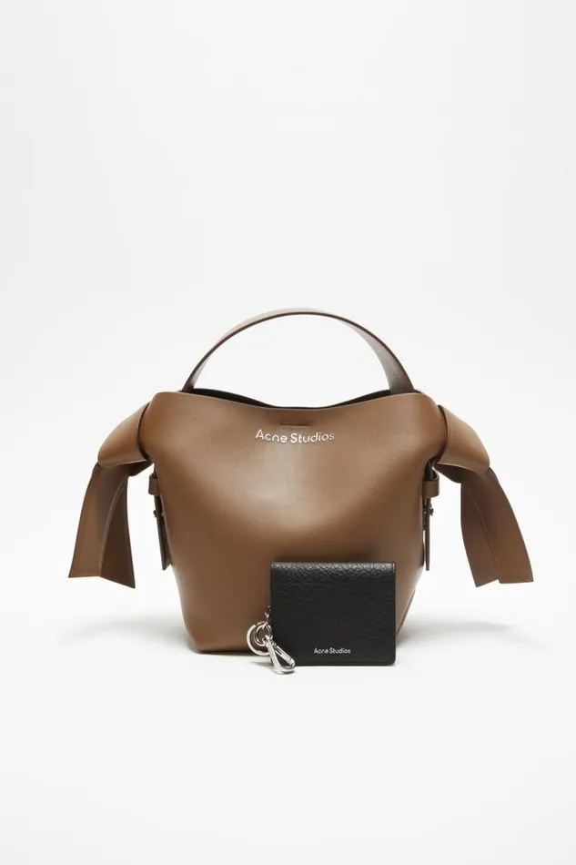 Acne Studios Folded Leather Wallet Black Woman Small Leather Goods