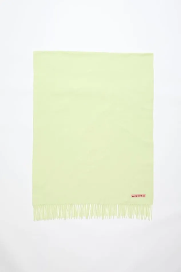 Acne Studios Fringe Wool Scarf 8211 Oversized Pale Green Man Scarves