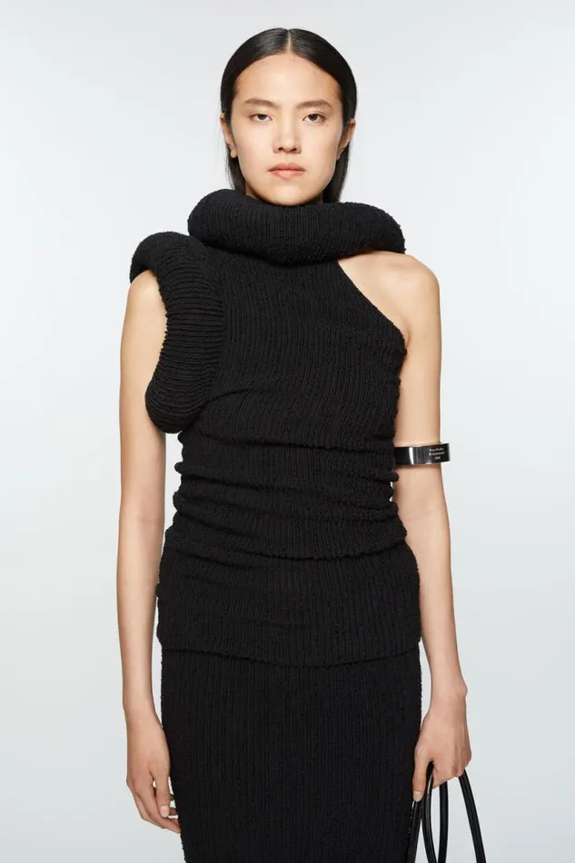Acne Studios Knit Blouse Black Woman Knitwear