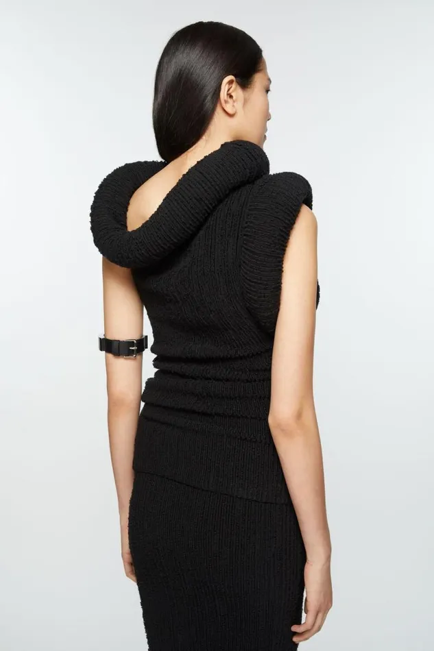 Acne Studios Knit Blouse Black Woman Knitwear