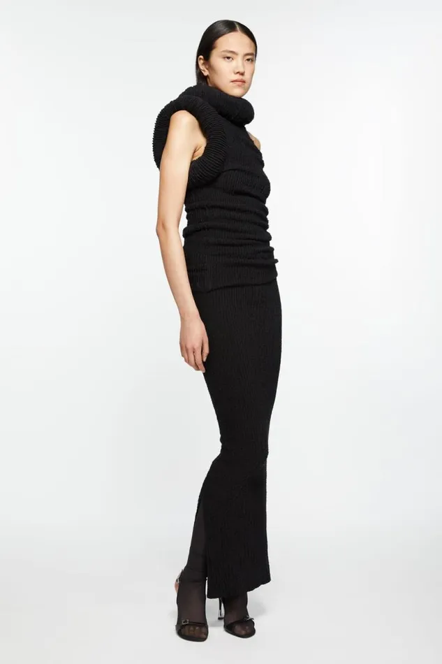 Acne Studios Knit Blouse Black Woman Knitwear