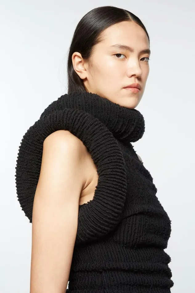 Acne Studios Knit Blouse Black Woman Knitwear