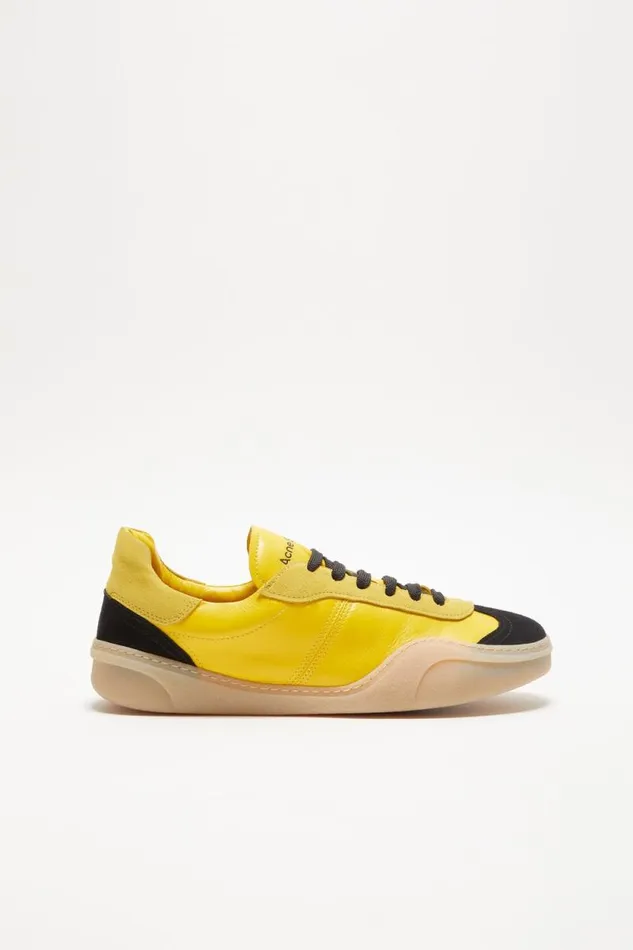 Acne Studios Laceup Sneakers Yellowblack Woman Shoes