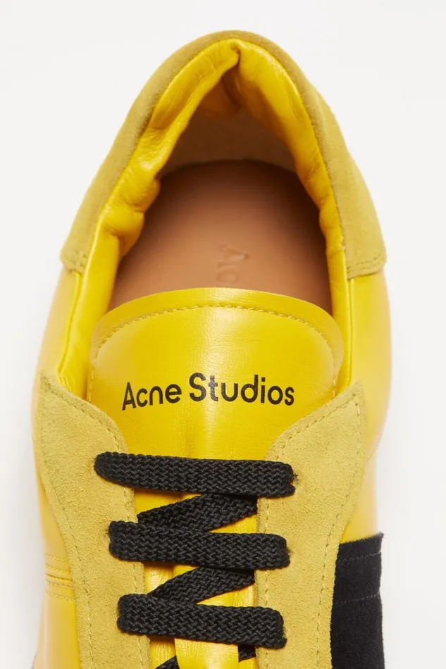 Acne Studios Laceup Sneakers Yellowblack Woman Shoes