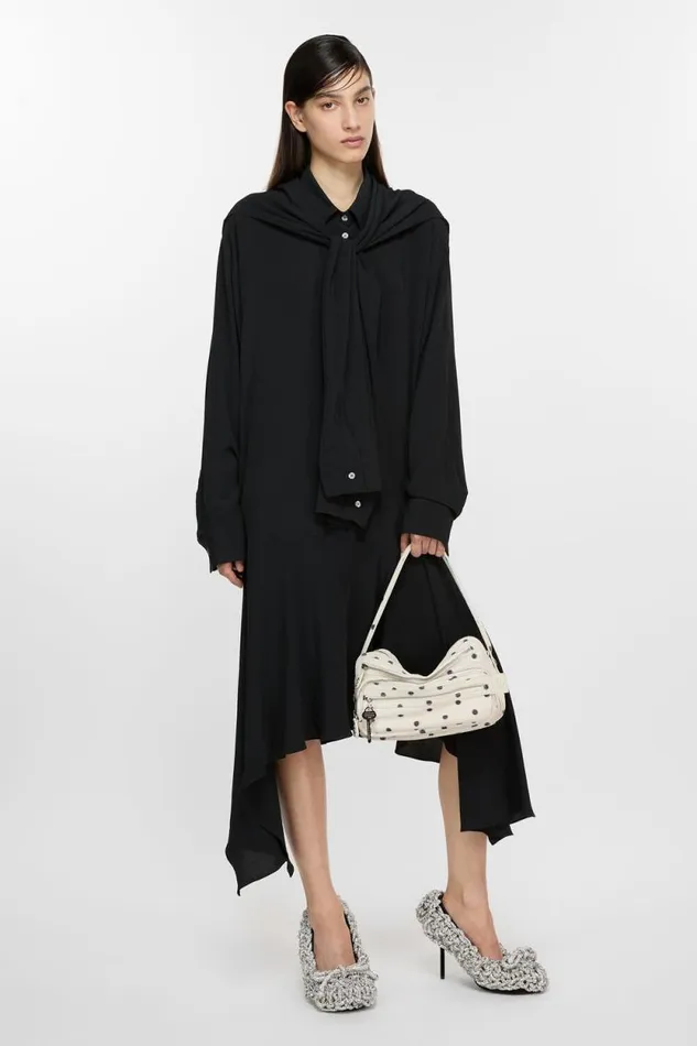 Acne Studios Layered Dress Black Woman Dresses