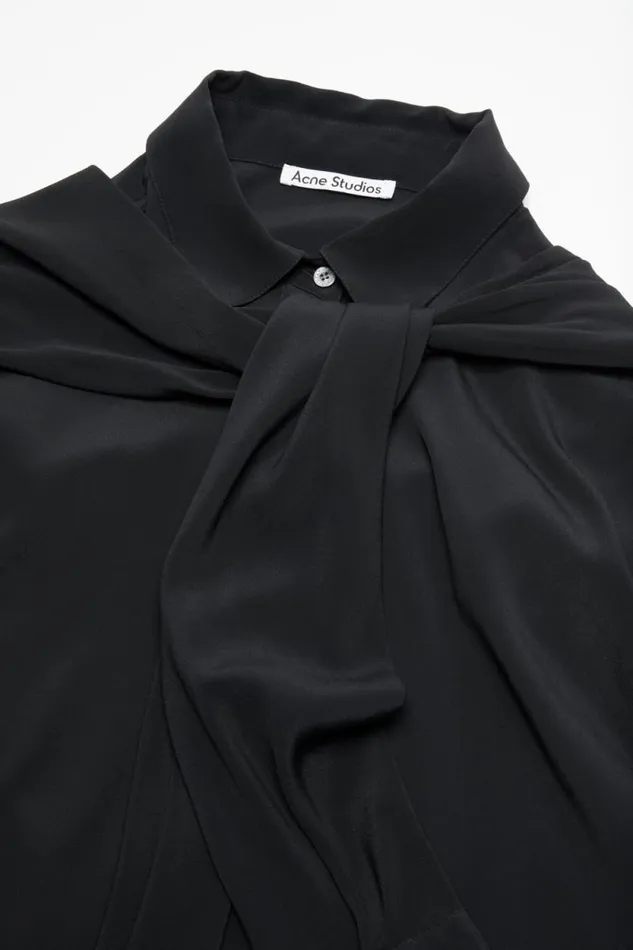 Acne Studios Layered Dress Black Woman Dresses