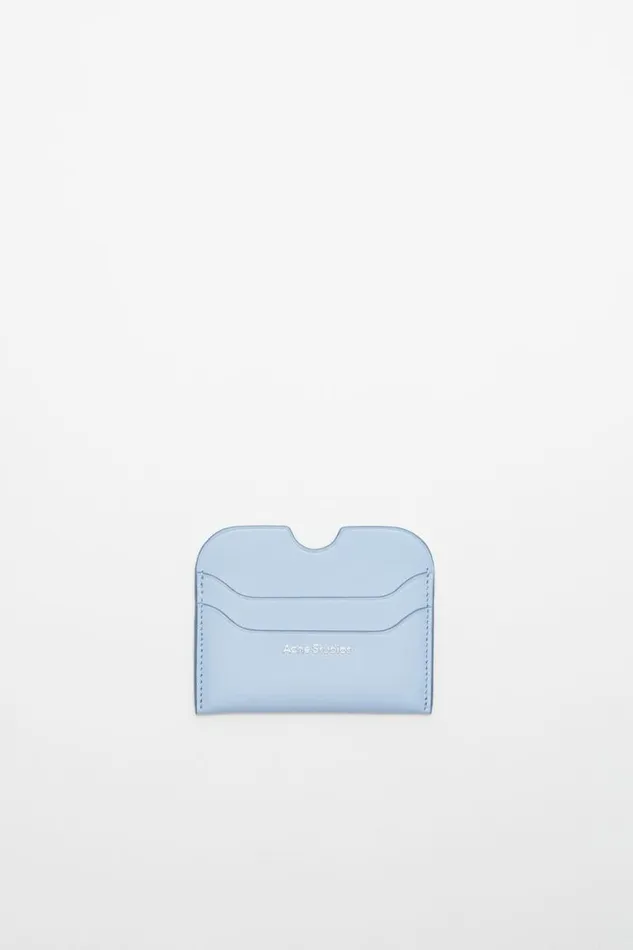 Acne Studios Leather Card Holder Baby Bluebrown Man Small Leather Goods