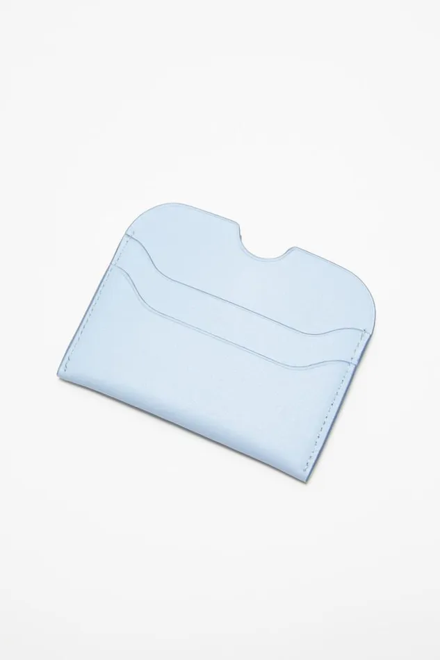 Acne Studios Leather Card Holder Baby Bluebrown Man Small Leather Goods