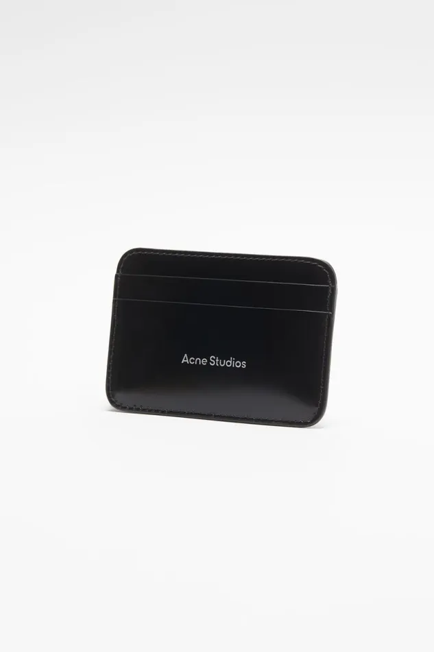 Acne Studios Leather Card Holder Black Woman Small Leather Goods