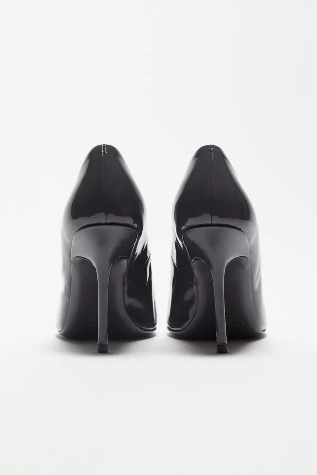 Acne Studios Leather Heel Pump Anthracite Grey Woman Shoes