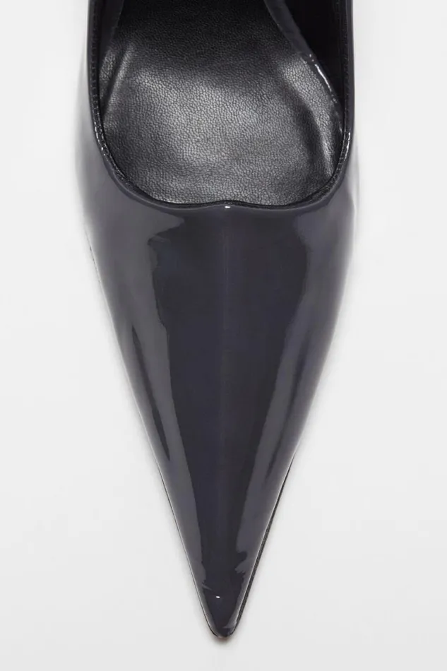 Acne Studios Leather Heel Pump Anthracite Grey Woman Shoes