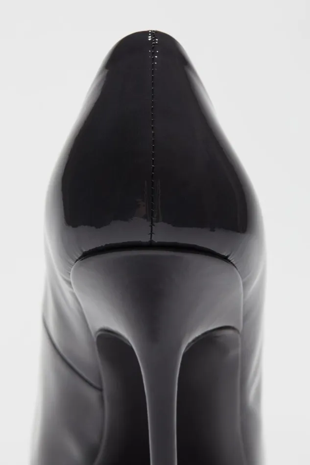 Acne Studios Leather Heel Pump Anthracite Grey Woman Shoes