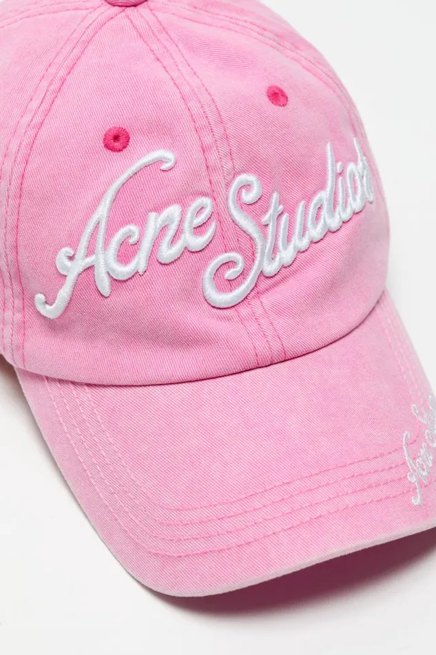 Acne Studios Logo Cap Bubble Pink Woman Hats