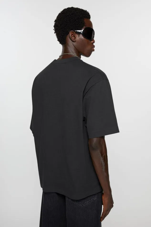 Acne Studios Logo Tshirt Black Man Tshirts