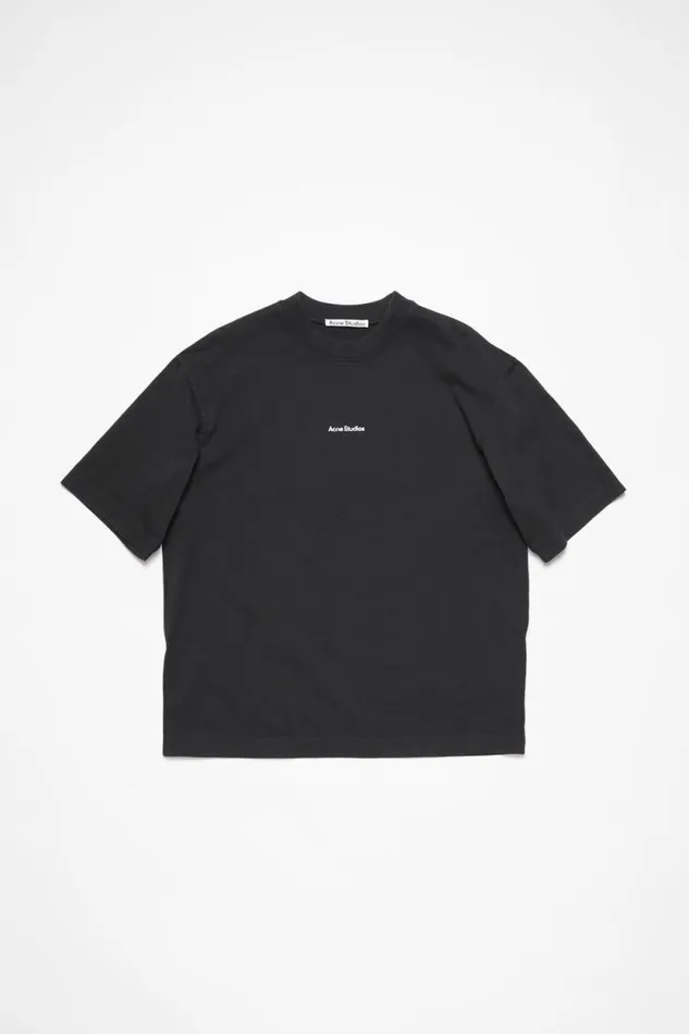 Acne Studios Logo Tshirt Black Man Tshirts